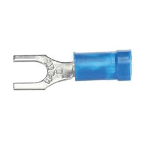 Sta-Kon® 14RB-10F Fork Terminal, 18 to 14 AWG Wire, Brazed Seam Barrel, Copper
