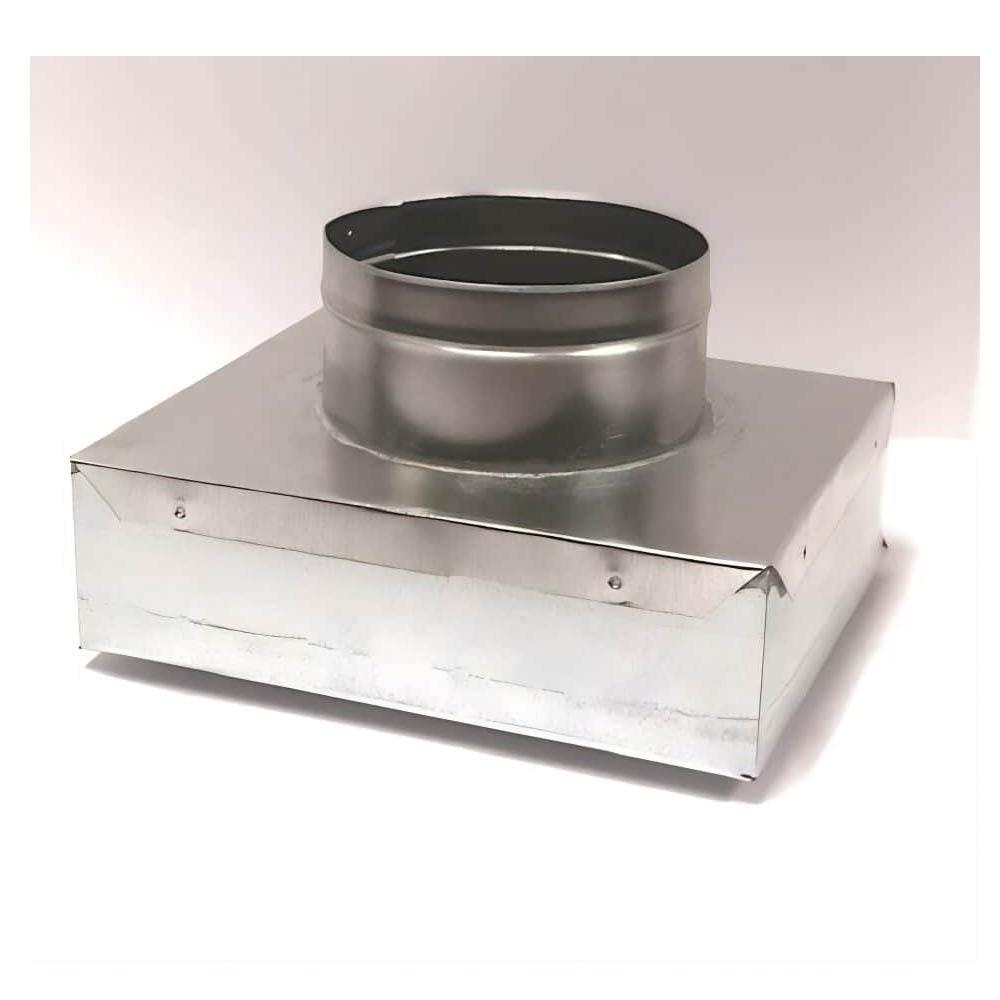 Sterling Custom Sheet Metal SBS-10X6X6 Register Box Top Tap, 10 in L, 6 in W, Steel, Zinc-Coated