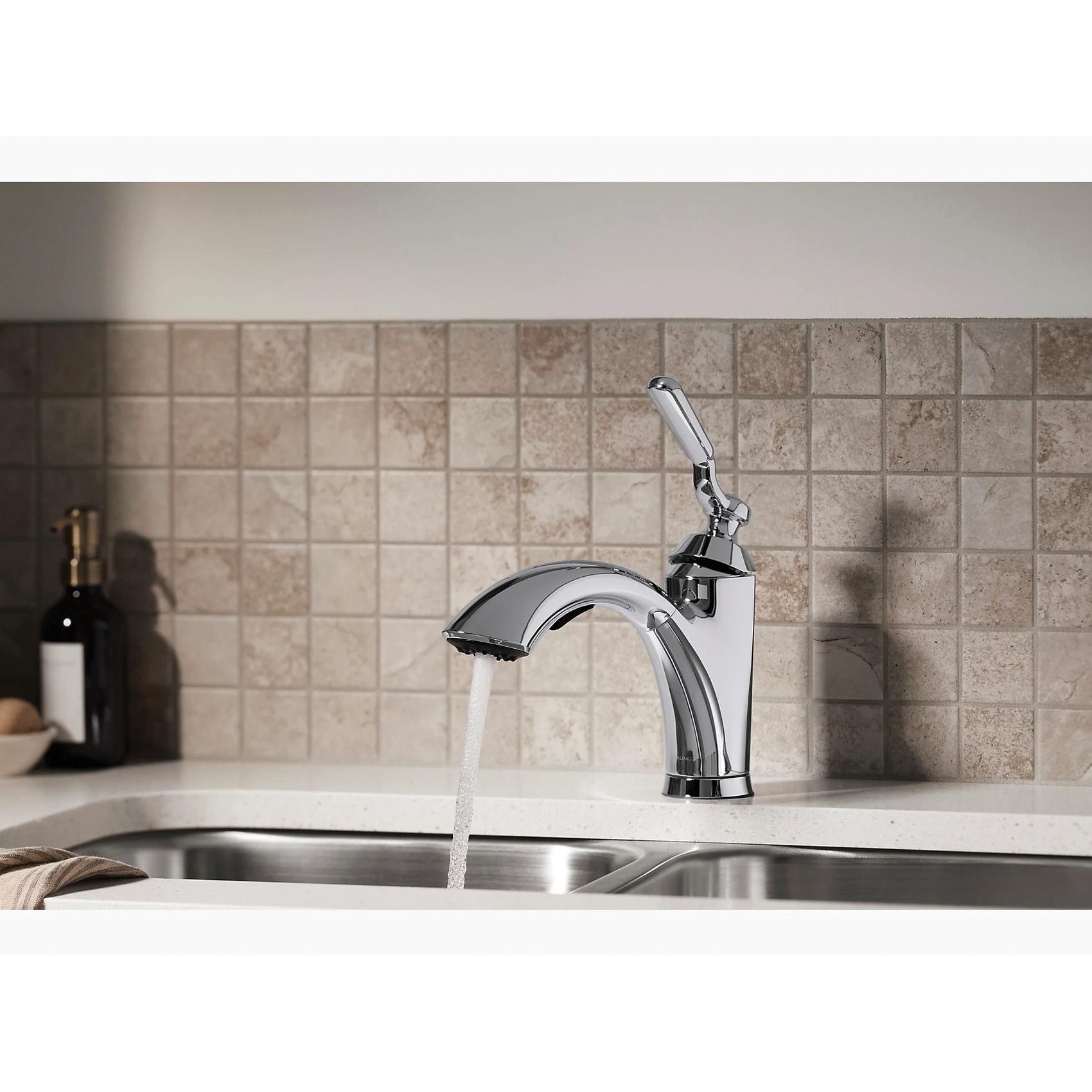 Sterling Plumbing Ludington™ 24273-VS 3/8 inch Compression 1.5 gpm 1-Lever Handle Metal Pull-Out Kitchen Faucet, Vibrant Stainless