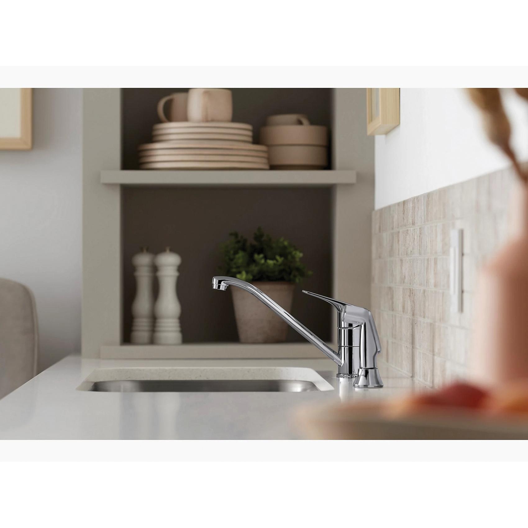 Sterling Plumbing Valton™ 24278-CP 3/8 inch Compression 1.5 gpm 1-Lever Handle Metal Kitchen Sink Faucet, Polished Chrome thumbnail 3