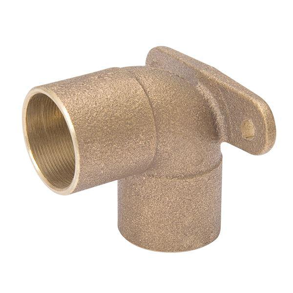 Streamline&reg; A02556NL 90 deg Drop-Ear Elbow, 3/4 in C - Cup (Female Solder) x 3/4 in C - Cup (Female Solder), Brass