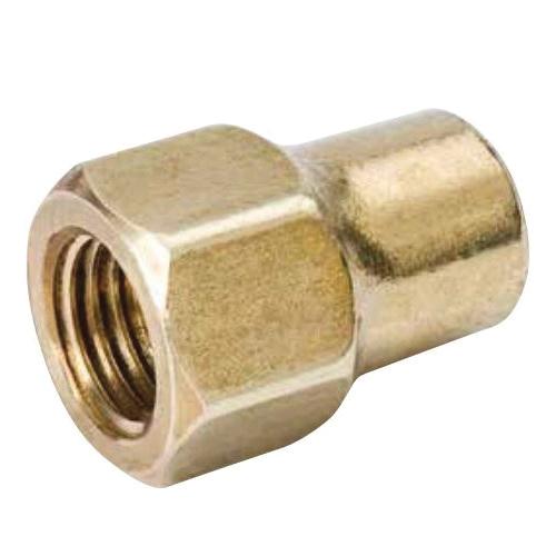 Streamline&reg; A 05052 Short Forged Nut, 3/8 in Flared x 3/8 in Flared x 3/8 in Flared x 3/8 in Flared, Brass, Smooth