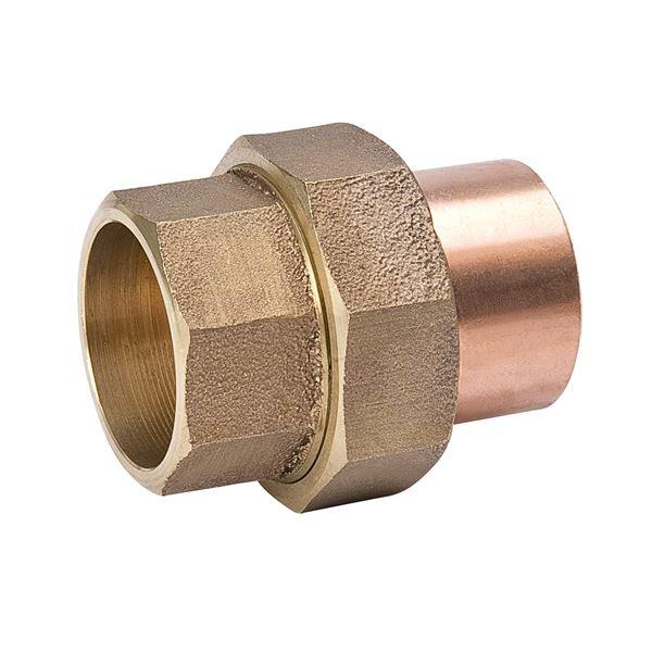 Streamline&reg; C-107 Series A 11207NL Union, 2 in Copper x 2 in Copper, Brass