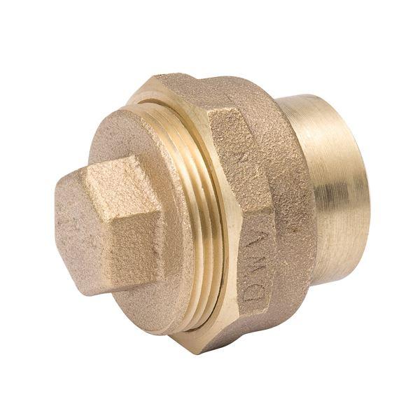 Streamline® A 11351 Cleanout With Plug, 1-1/2 in, Fitting, Bronze, 2.22 in L x 2.33 in W x 2.33 in H
