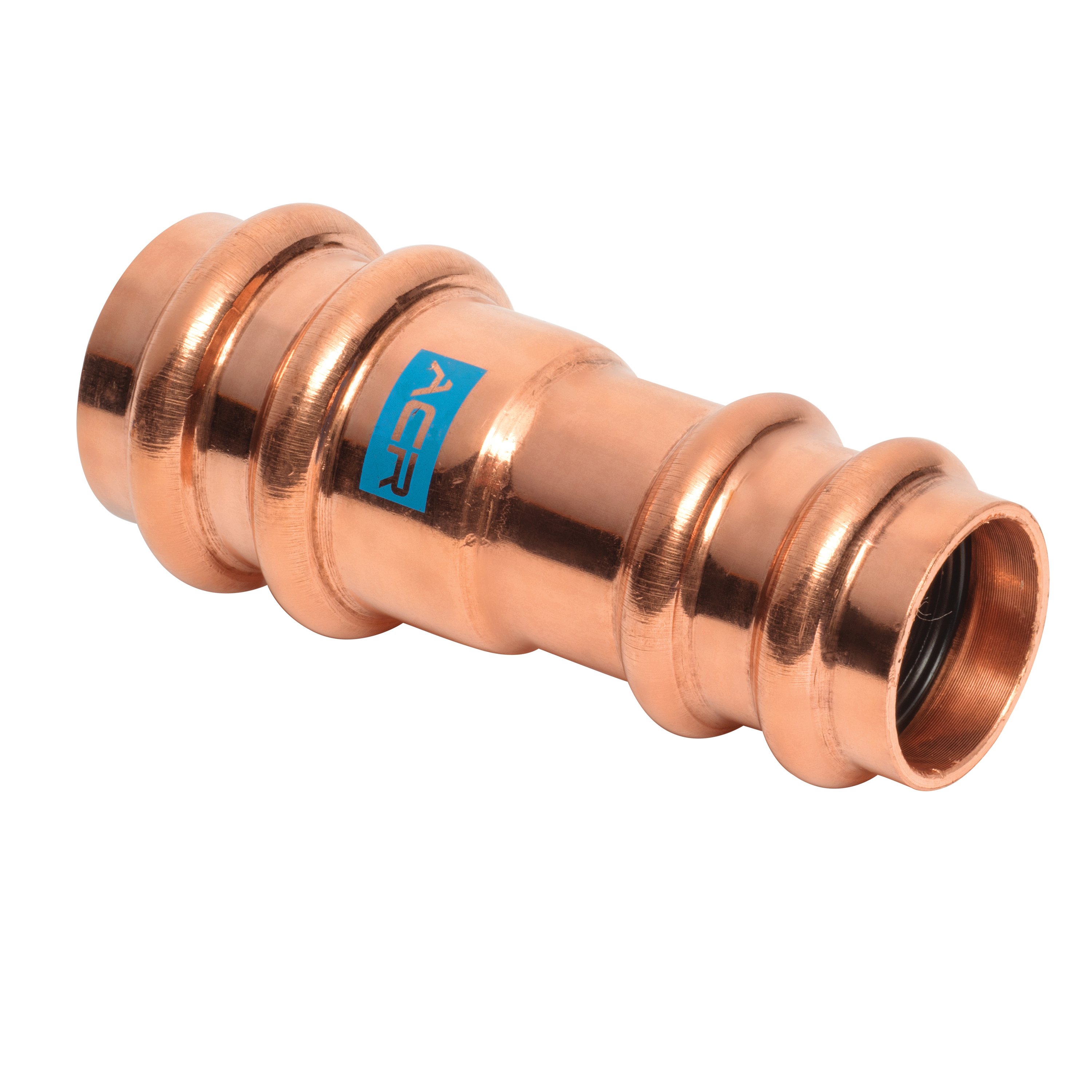Streamline&reg; ACR Press System RP01037 Reducer Coupling, 7/8 in Press x 1/2 in Press, Copper