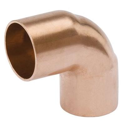 Streamline&reg; W 01622 Short Radius 90 deg Elbow, 1/2 in Cup (Female Solder) x 1/2 in Cup (Female Solder), Copper