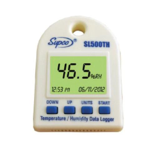 Supco® SL500TH Temperature/Humidity Data Logger, +/-0.9 deg F Accuracy, 5 MB Memory, 0 to 120 deg F