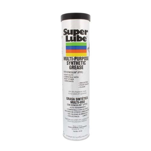 Super Lube® 41150 Multi-Purpose Grease With Syncolon® (PTFE), Synthetic Base, PTFE Thickener, Mild, Translucent White