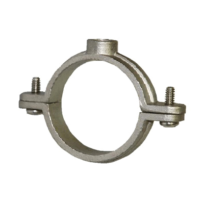 Split Ring Hanger: 2 Pipe, 3/8 Rod, 304 Stainless Steel