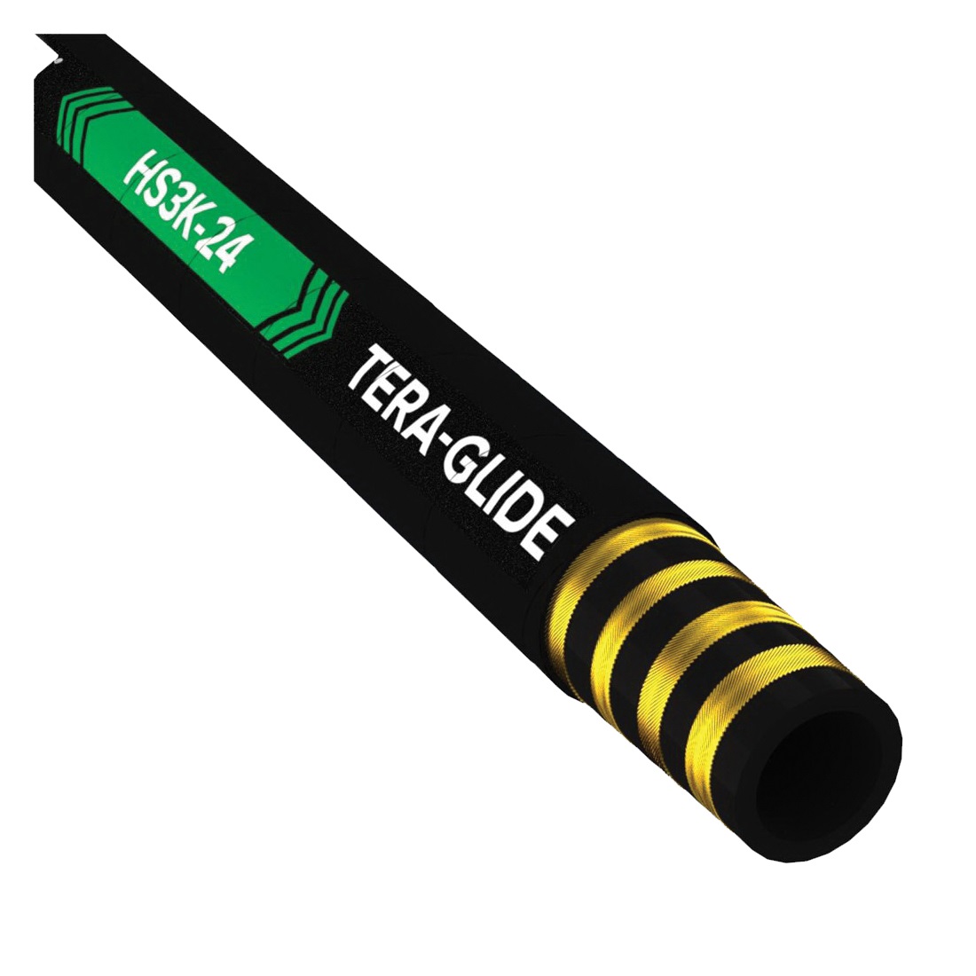 TEXCEL® TERA-GLIDE HS3K Series HS3K-24 Medium-Pressure Hydraulic Hose, #24 Nominal, 3000 psi, Synthetic Rubber Tube