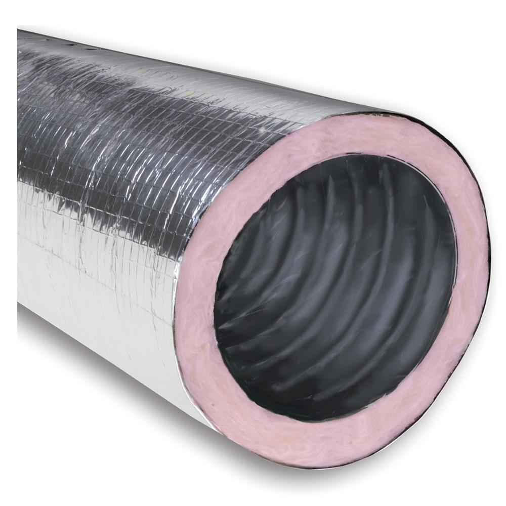 THERMAFLEX® M-KE R4.2 12 Acoustical Insulated Flexible Air Duct, 12 in Dia, 25 ft L, R4.2, -1 to 10 in-WG