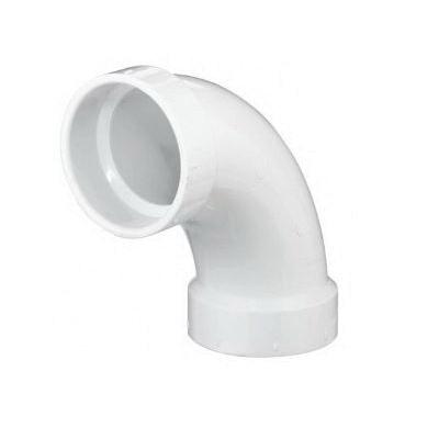 TIGRE 304-3381 Elbow, 4 in Hub x 4 in Hub, PVC, White