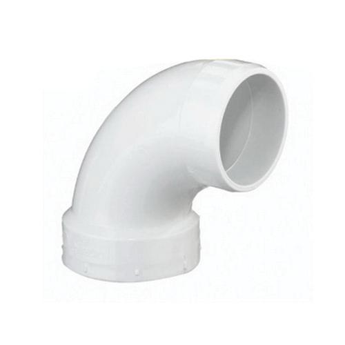 TIGRE 326-3424 Elbow, 4 in Street Hub x 4 in Spigot, PVC