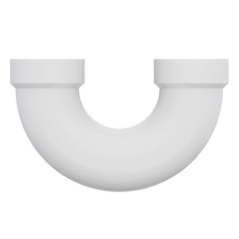 TIGRE 700-3655 DWV Return Bend, 3 in Hub x 3 in Hub, PVC