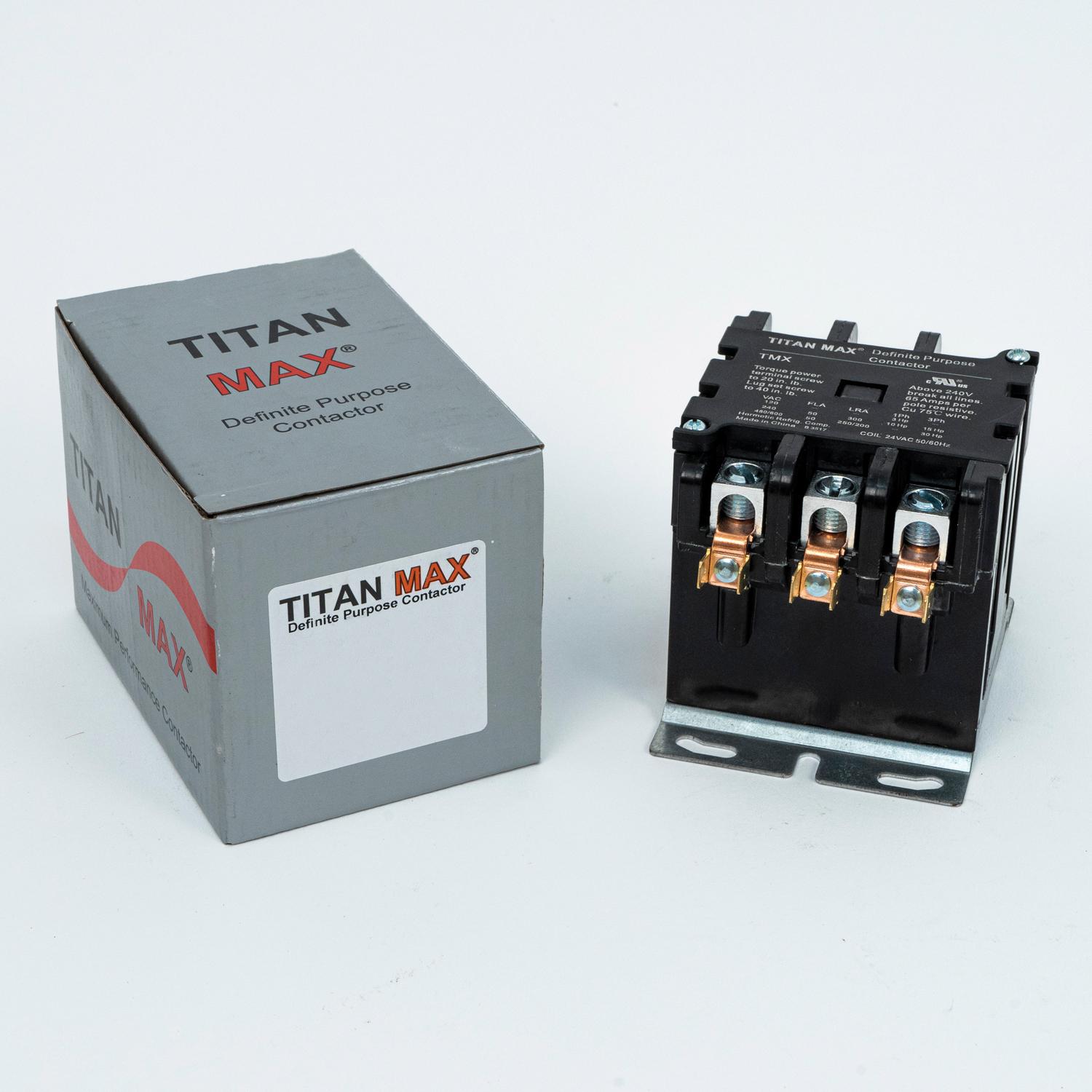 TITAN MAX® TMX360C2 Definite Purpose Contactor, 208/240 V Coil, 60 A, 3-Pole