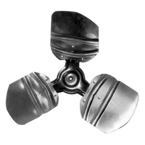 FAN;3 BLADE,ALUM,26 DIA, 22-25 DEG,.50 BORE,CW