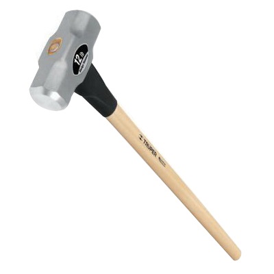 TRUPER® MD-12H Sledge Hammer, 12 lb Head, Carbon Steel Head, Hickory Wood Handle