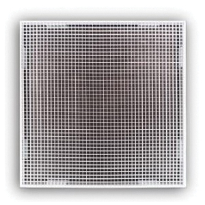 TRUaire® 1140R 1140R-2 T-Bar Return Air Grille, 24 x 24 in, 1/2 in Grille Spacing, Steel/Aluminum, Powder-Coated, White