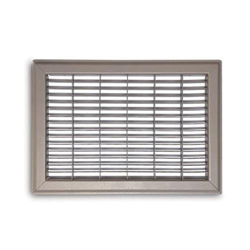 TRUaire® 154R 08X12 Return Air Floor Grille, 8 x 12 in, 1/2 x 2 in Grille Spacing, Steel, Powder-Coated, Brown
