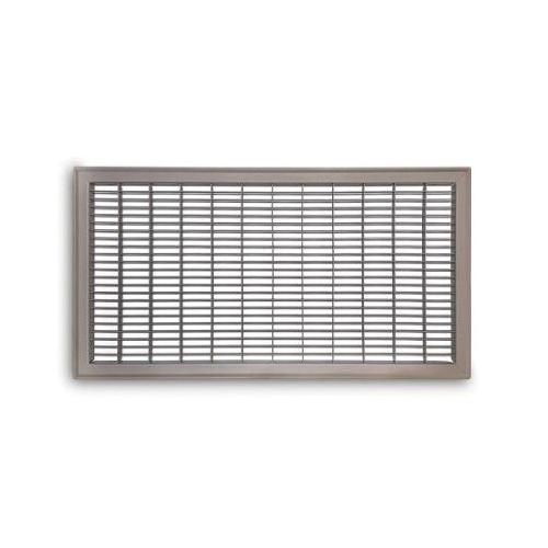 TRUaire® 154R 12X24 Return Air Floor Grille, 12 x 24 in, 1/2 x 2 in Grille Spacing, Steel, Powder-Coated, Brown