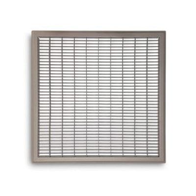 TRUaire® 154R 20X20 Return Air Floor Grille, 20 x 20 in, 1/2 x 2 in Grille Spacing, Steel, Powder-Coated, Brown