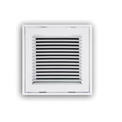 TRUaire® 190 08X08 Return Air Filter Grille, 8 x 8 in, 1/2 in Grille Spacing, Steel, Powder-Coated, White