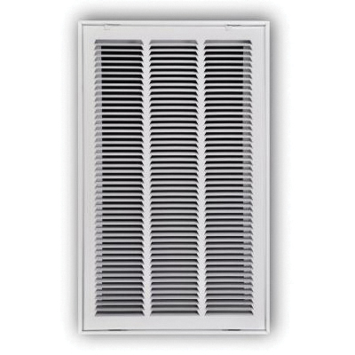 TRUaire® 190RF 14X25 Return Air Filter Grille, 14 x 25 in, 1/2 in Grille Spacing, Steel, Powder-Coated, White