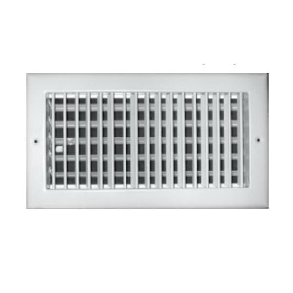 TRUaire® 210 210VM0606 Ceiling/Sidewall Register, 6 x 6 in, 1-Way Deflection, Steel, Powder-Coated, Pristine White