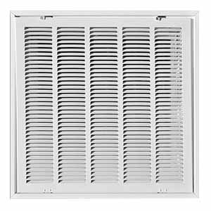 TRUaire® 4010FG 4010FG-1 T-Bar Return Air Filter Grille, 24 x 24 in, 1/2 in Grille Spacing, Steel, Powder-Coated, White