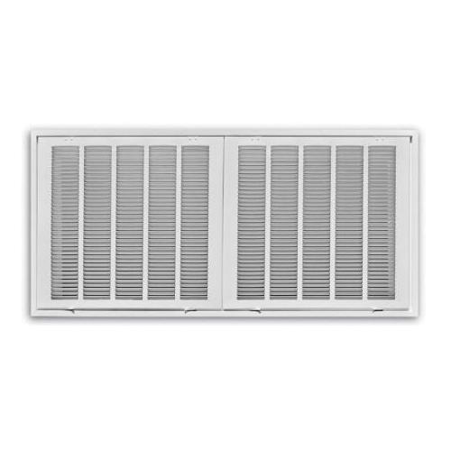TRUaire® 4010FG-4DB T-Bar Return Air Filter Grille, 24 x 48 in, 1/2 in Grille Spacing, Steel, Powder-Coated, White
