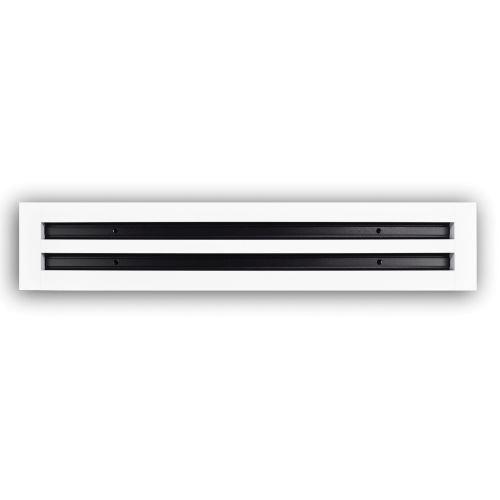 TRUaire® LDR24C2 Linear Slot Diffuser, 1-Way Deflection, Aluminum, Powder-Coated, Pristine White