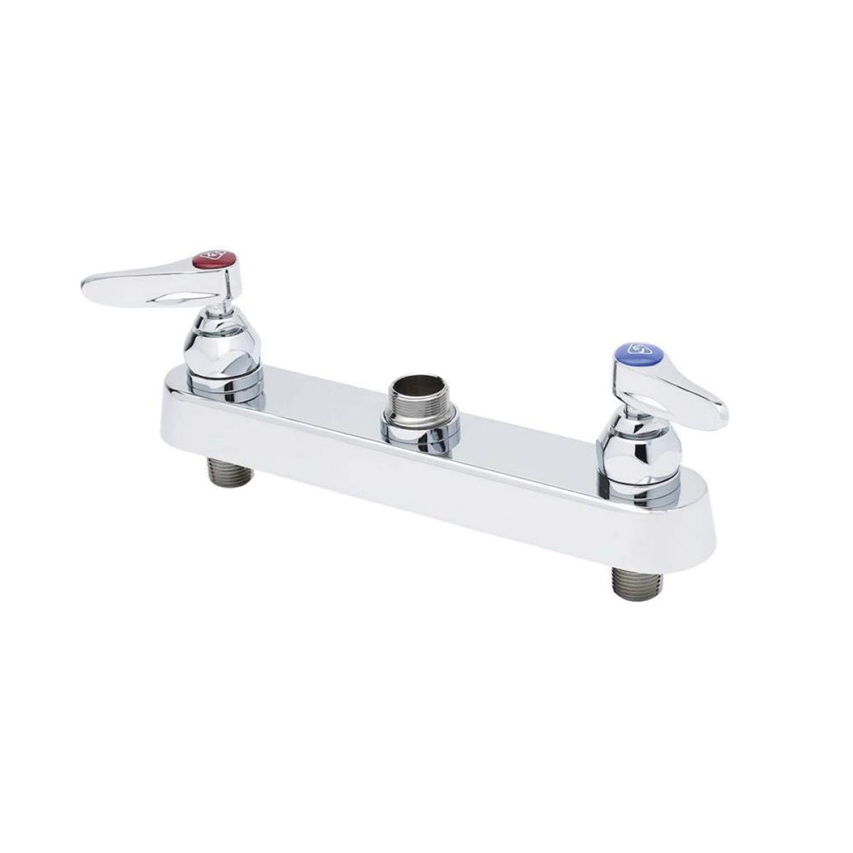 T&S Brass B-1120-LN 2-Handle Workboard & Bar Sink Faucet Less Spout, Polished Chrome
