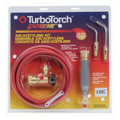 TURBOTORCH® X-6MC Torch Kit, Up to 2 in Soft Solder, Up to 1 in Silver Braze Cutting Capacity, Air Acetylene Gas