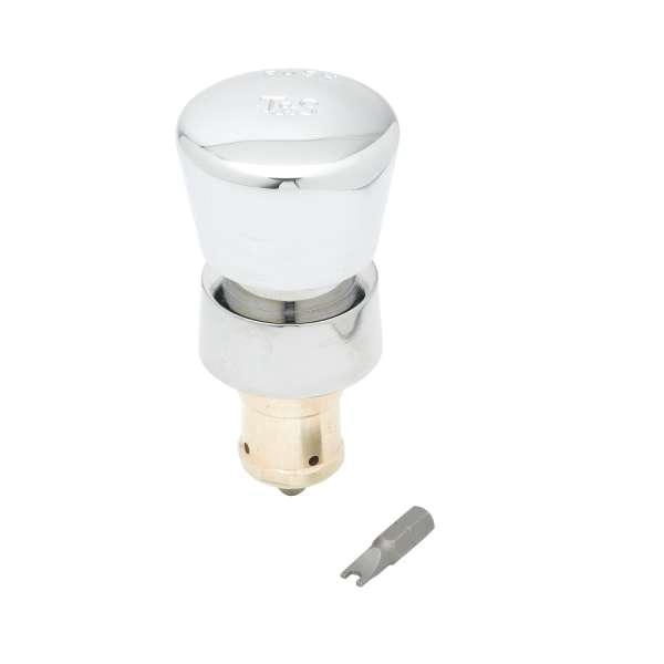 T&S 238AB Metering Cartridge With Blank Pushbutton, 3-5/16 in L, Brass/Metal