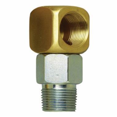 T&S Brass T&S Safe-T-Link Series SwiveLink AG-6D Gas Appliance Connector, 3/4 in, 2-15/16 in L, NPT, Brass/Stainless Steel