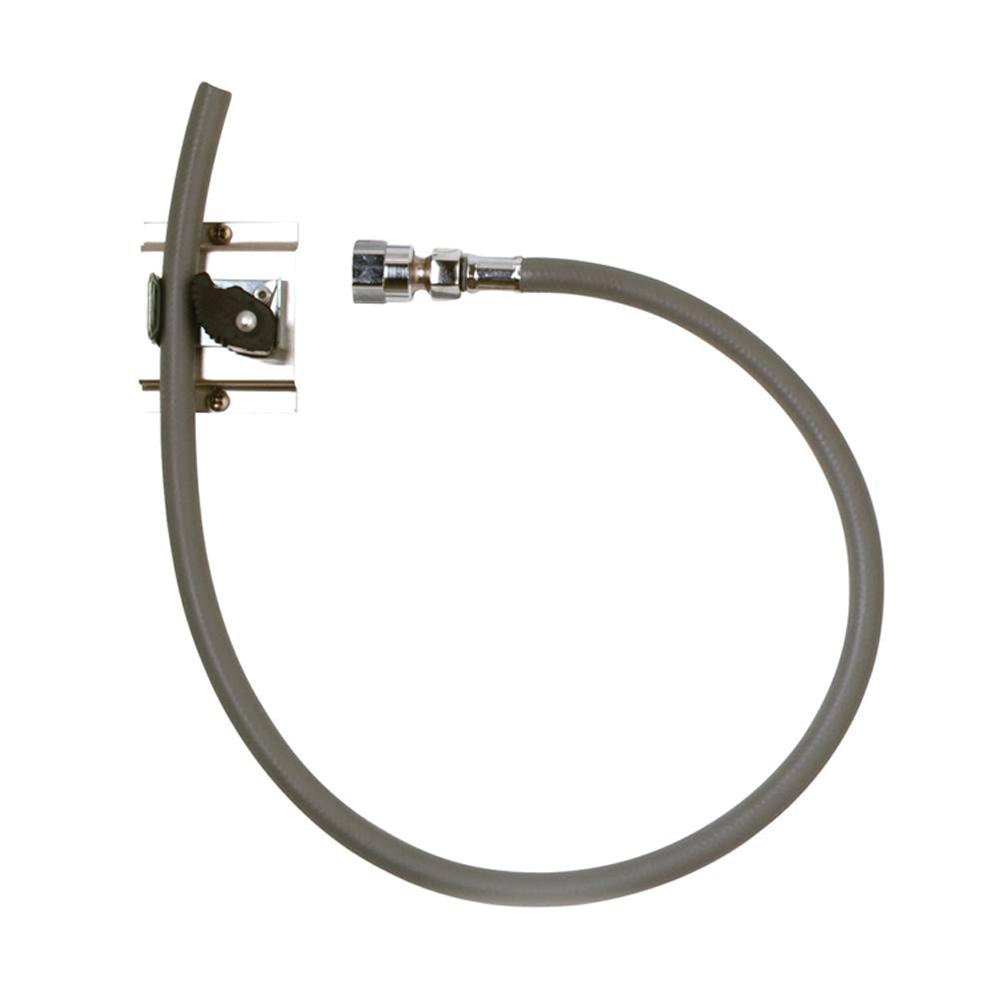T&S Brass&trade; Stainless Steel Hose Bracket with 3 ft Rubber Hose, 24 inch