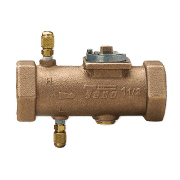 Taco Comfort Solutions® Accu-Flo Series ACUF-125-AC Balancing Valve, 1-1/4 in, Sweat, 300 psi, Bronze