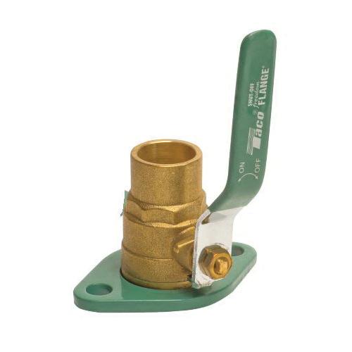 Taco Comfort Solutions&reg; Freedom FLANGE&reg; SFL-075T Shut-Off Ball Valve, 3/4 in, NPT, Brass, 150 psi