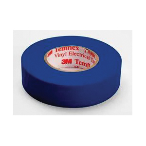 Temflex™ 054007-50648 Electrical Tape, 7 mil Thick, 3/4 in W, 66 ft L, Blue, Rubber Adhesive, PVC Backing