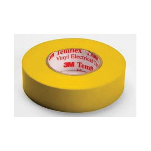 Temflex™ 054007-50654 Electrical Tape, 7 mil Thick, 3/4 in W, 66 ft L, Yellow, Rubber Adhesive, PVC Backing