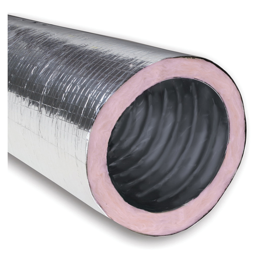 Thermaflex® Pro Series MKE16R6 Acoustical Insulated Flexible Air Duct, 25 ft L, 16 in ID Dia, Chlorinated Polyethylene