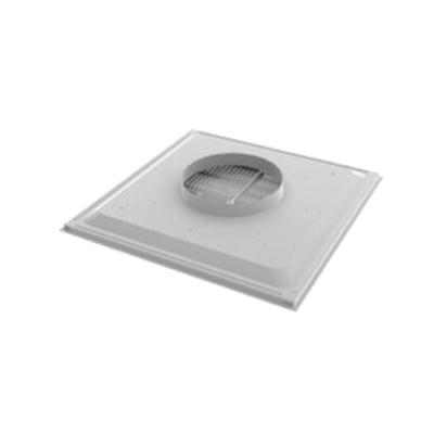Titus® PDS-12-24X24-3-22 Drop Face Supply Perforated Diffuser With Adjustable Air Pattern, 24 x 24 Module, 12 in Duct Connection, Steel, White Finish with Black Back Pan