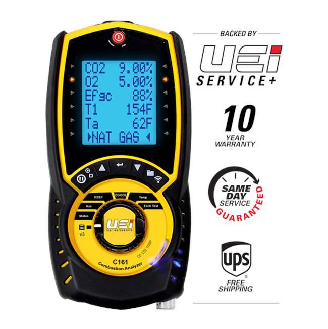 UEi TEST INSTRUMENTS™ C161C Combustion Analyzer w/ Case