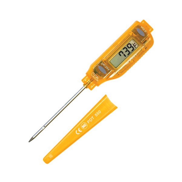 UEi TEST INSTRUMENTS™ PDT550 Pocket Thermometer, -58 to 572 deg F, Digital Display, AB13 (SR44W) Battery