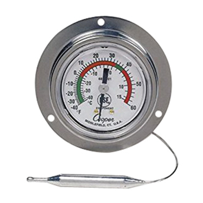 Cooper ATKINS® 6812-01 Panel Thermometer, -40 to 60 deg F, +/-2 deg F (+/-1 deg C) at 10 to 40 deg F Accuracy