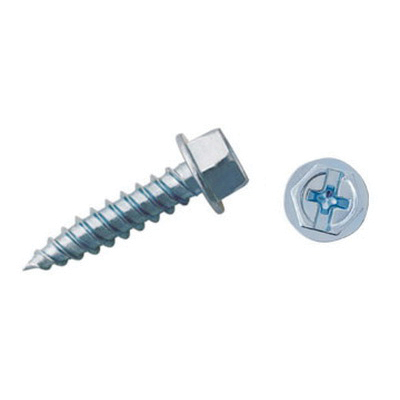 Duro Dyne® Super Saber 14168 Self Piercing Screw, #8 Thread, 3/4 in OAL, Hexagonal Head, 1/4 in Drive, Slotted Drive