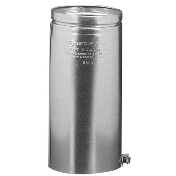 Hart & Cooley® 4RPA Pipe, Adjustable Length Type B Gas Vent, 4 in, Aluminum/Steel
