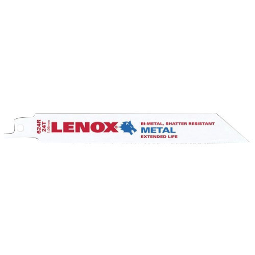 LENOX® Tuff Tooth 20568624R Reciprocating Saw Blade, 6 in L, 3/4 in W, 24 TPI, Bi-Metal Blade