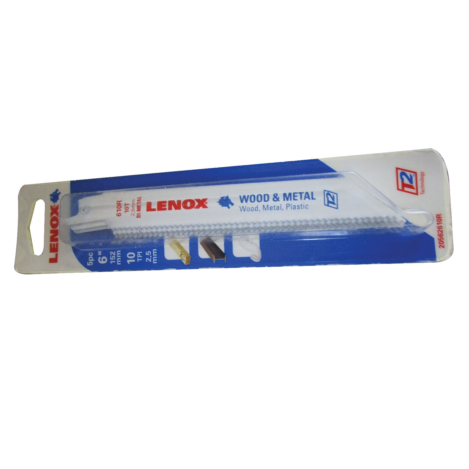 LENOX® Tuff Tooth 20562610R Reciprocating Saw Blade, 6 in L, 3/4 in W, 10 TPI, Bi-Metal Blade