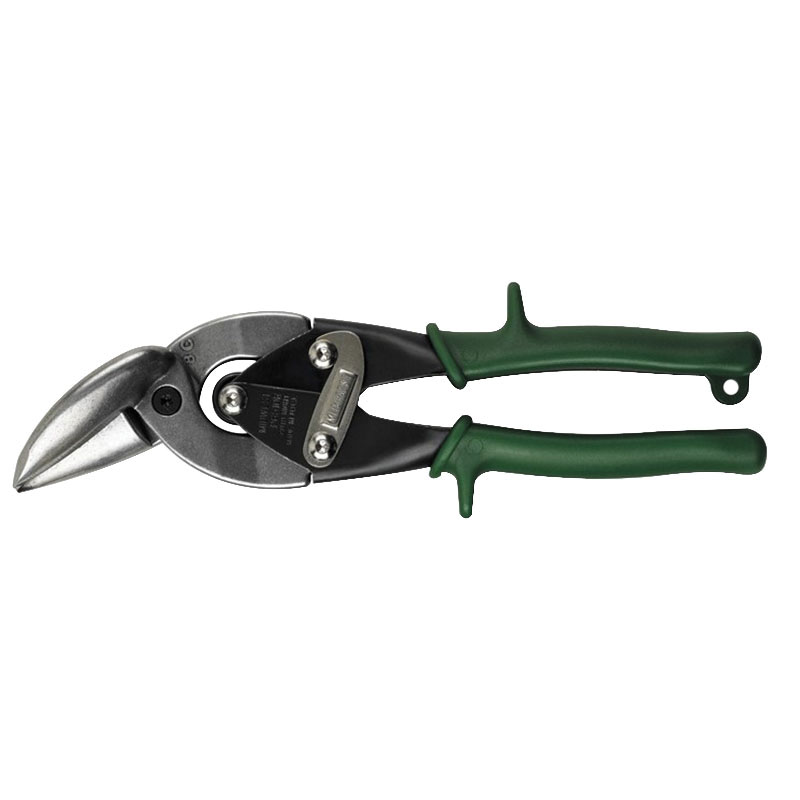 Midwest Snips® P6510R Aviation Snip, 9-3/4 in OAL, 1-1/4 in L Cut, Green Handle